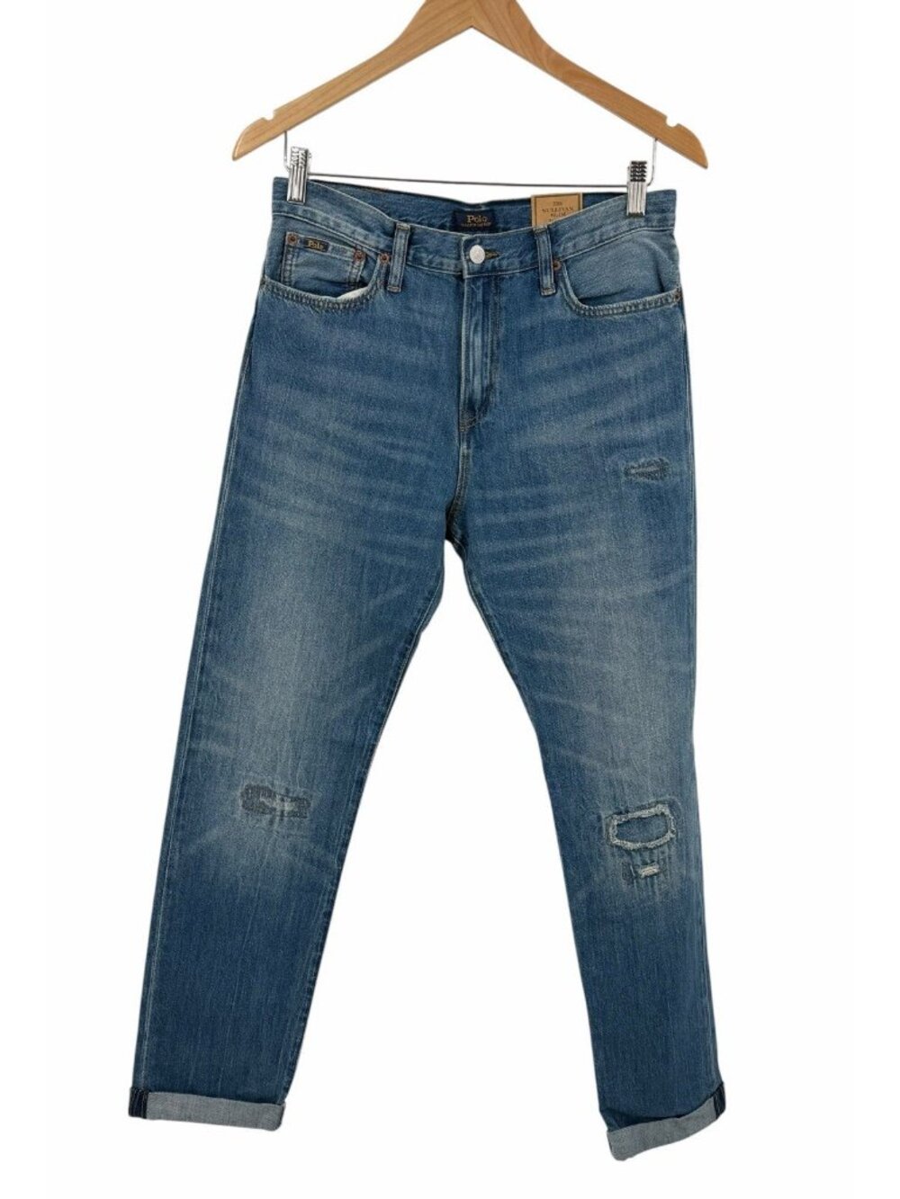 POLO RALPH LAUREN Boy's Medium Wash Sullivan Slim Distressed Jeans NWT Size 20